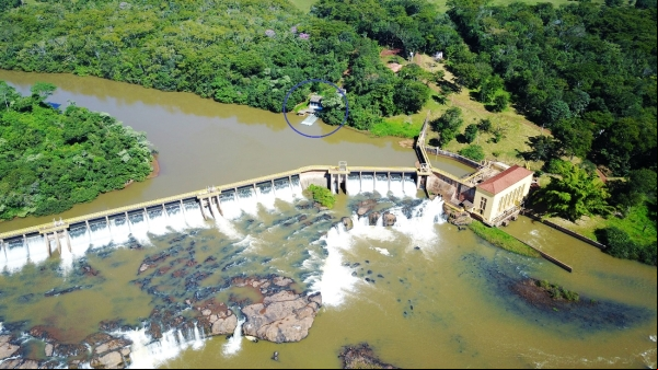 Captação de água da SAE no Rio Tijuco